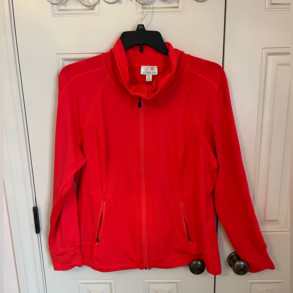 Tangerine Bright Coral Workout Jacket XXL